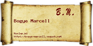 Bogye Marcell névjegykártya